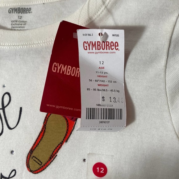 Vtg 2009 Gymboree Fall Homecoming Long Sleeve Shirt Size 12 NWT - Picture 5 of 5